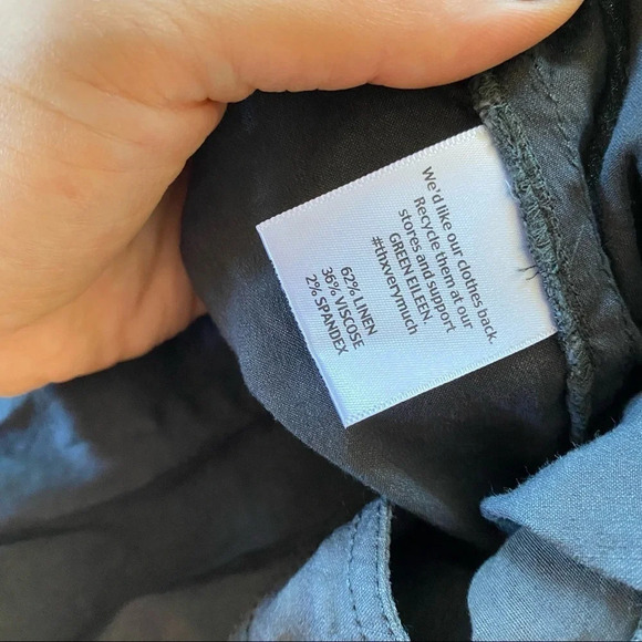 Eileen Fisher Linen Viscose Straight Leg Trousers Pants Slacks Womens 6 Small - Picture 9 of 14